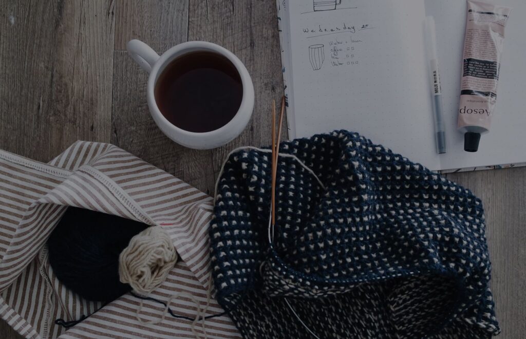 Taking notes in a notebook