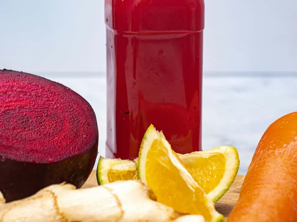 beet juice with ginger carrots lemon